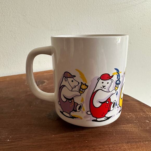 Vintage New York USA Painting Bears Destination Coffee Cup - Picture 4 of 6